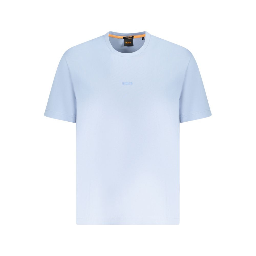 Blue Cotton Men T-Shirt