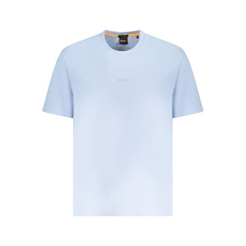 Blue Cotton Men T-Shirt