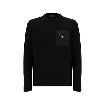 Black Fleece Wool Sweatshirt