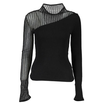 Black Polyester Sweater