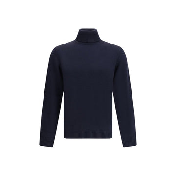 Blue Merino Wool Turtleneck