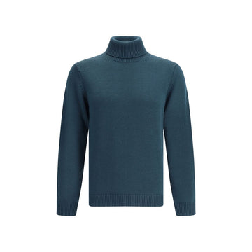 Green Merino Wool Turtleneck