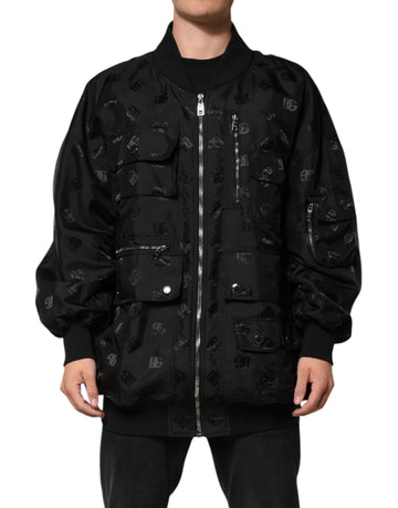 Black Cargo Windbraker Logo Mania Jacket
