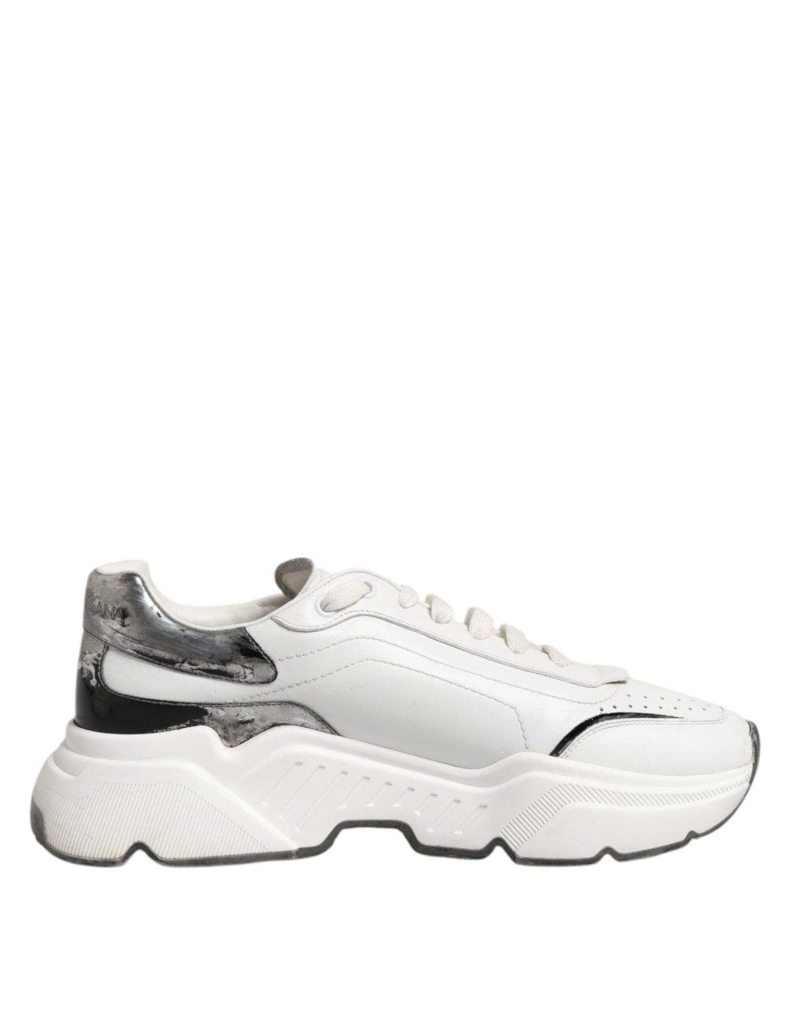 White Daymaster Leather Low Top Sneakers Shoes