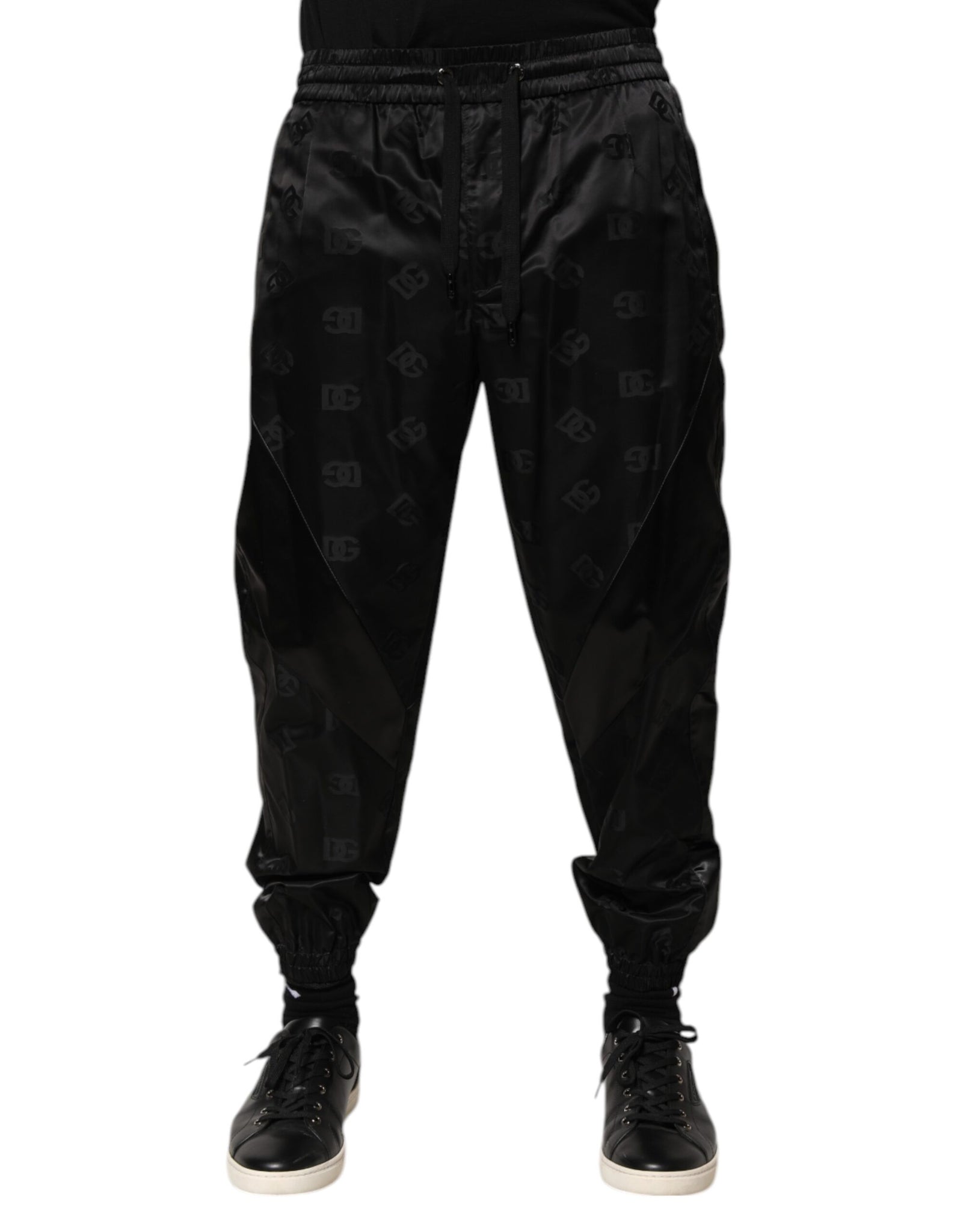Black Logo DG Print Men Jogger Sweatpants Pants