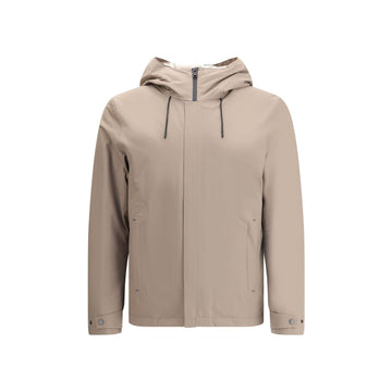 Beige Polyester Shell Jacket