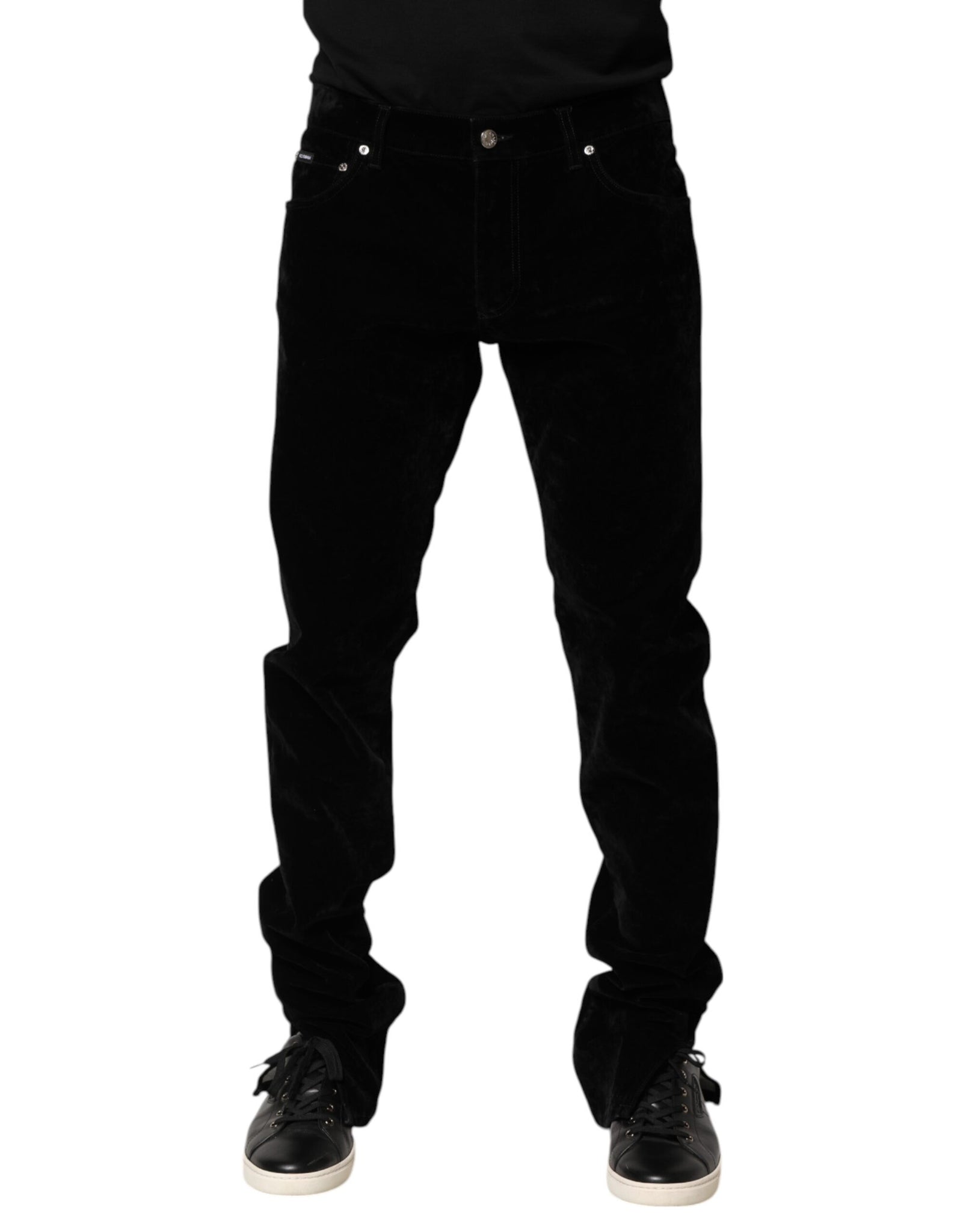 Black Cotton Men Dress Formal Trouser Pants