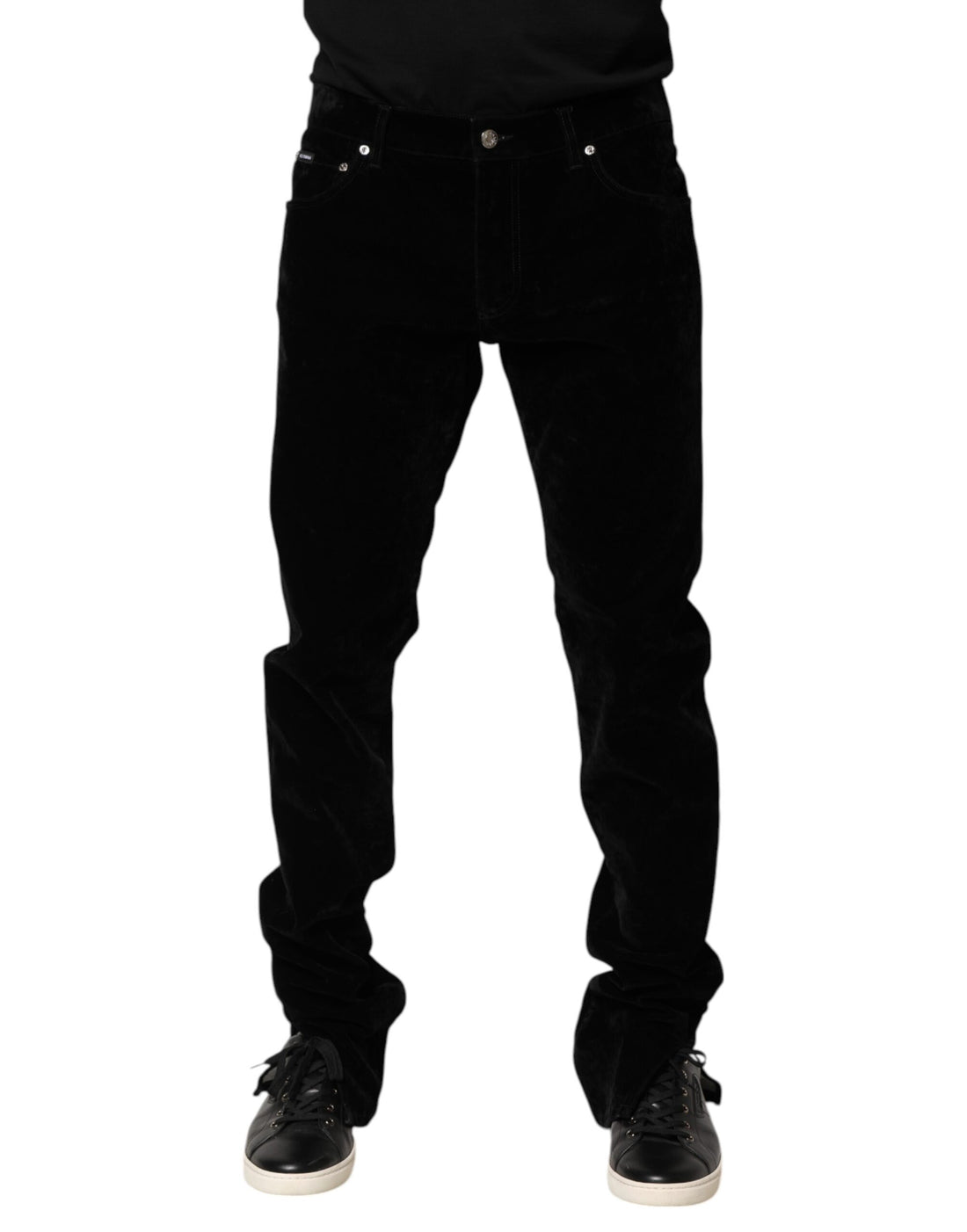 Black Cotton Men Dress Formal Trouser Pants