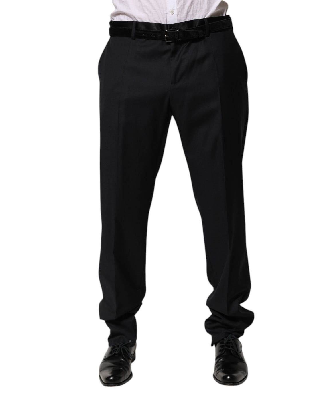 Black Wool Men Formal Dress Trouser Pants
