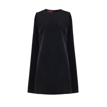 Black Wool Casual Dress