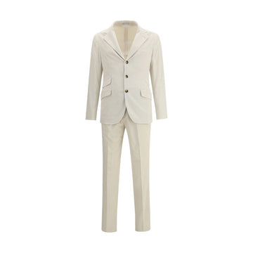 Cream Cotton Two-Piece Suit
