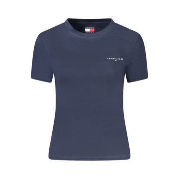 Blue Cotton Women T-Shirt