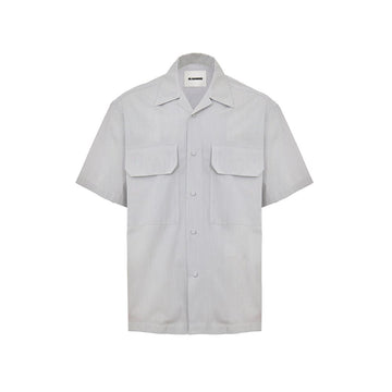 Blue Cotton Shortsleeve Shirt
