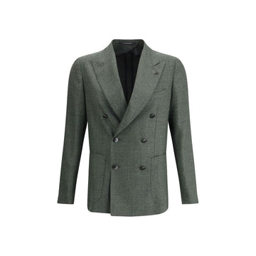 Green Fleece Wool Blazer