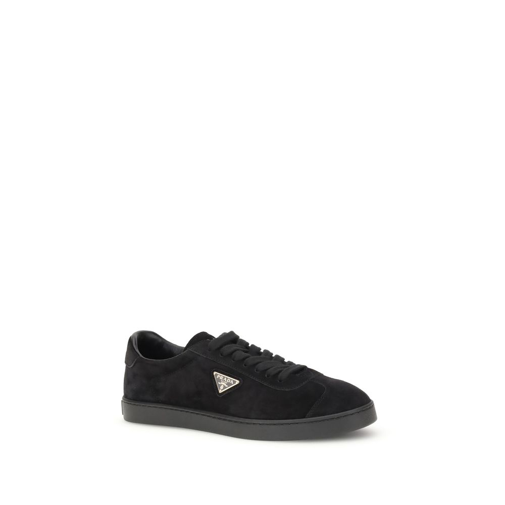 Black Calf Leather Bos Taurus Low Top Sneakers