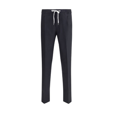 Black Fleece Wool Casual Pants