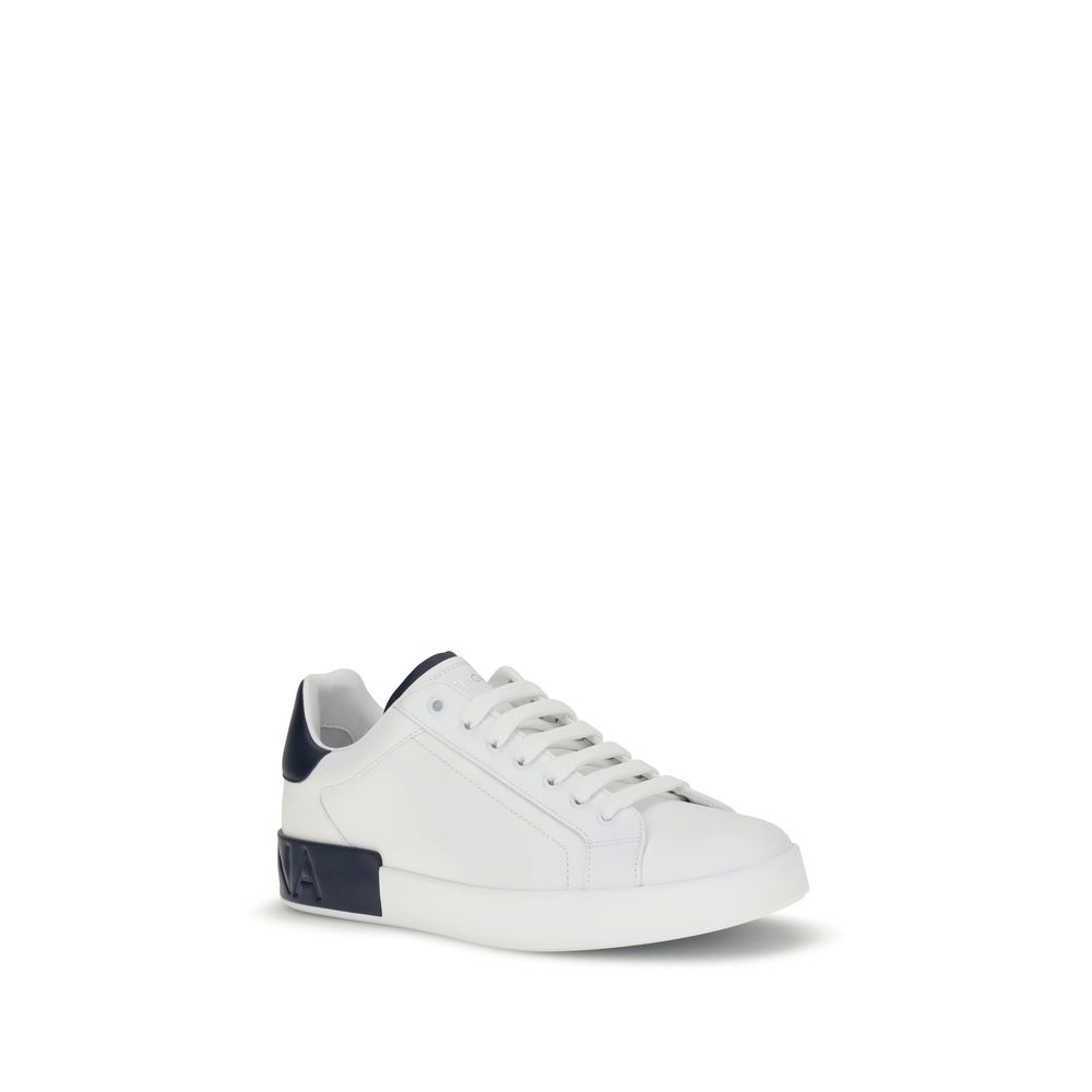 White Calf Leather Bos Taurus Low Top Sneakers