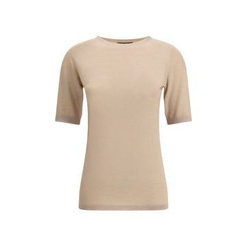 Beige Cashmere T-Shirt