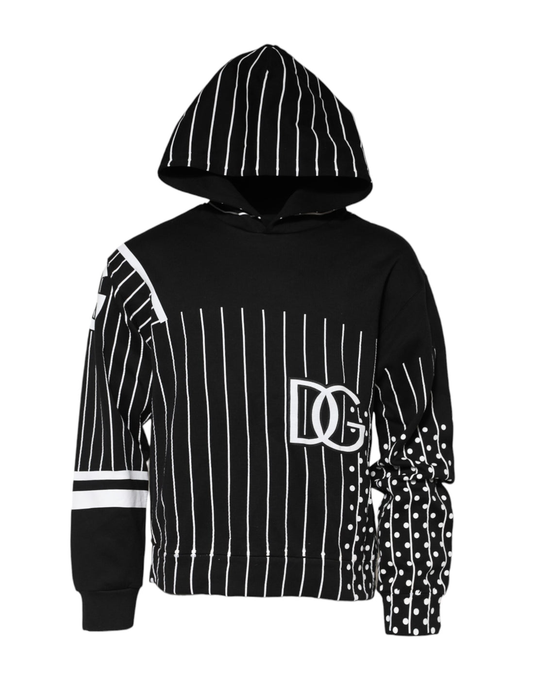 Black Stripes Hooded Men Sweatshirt Sweater