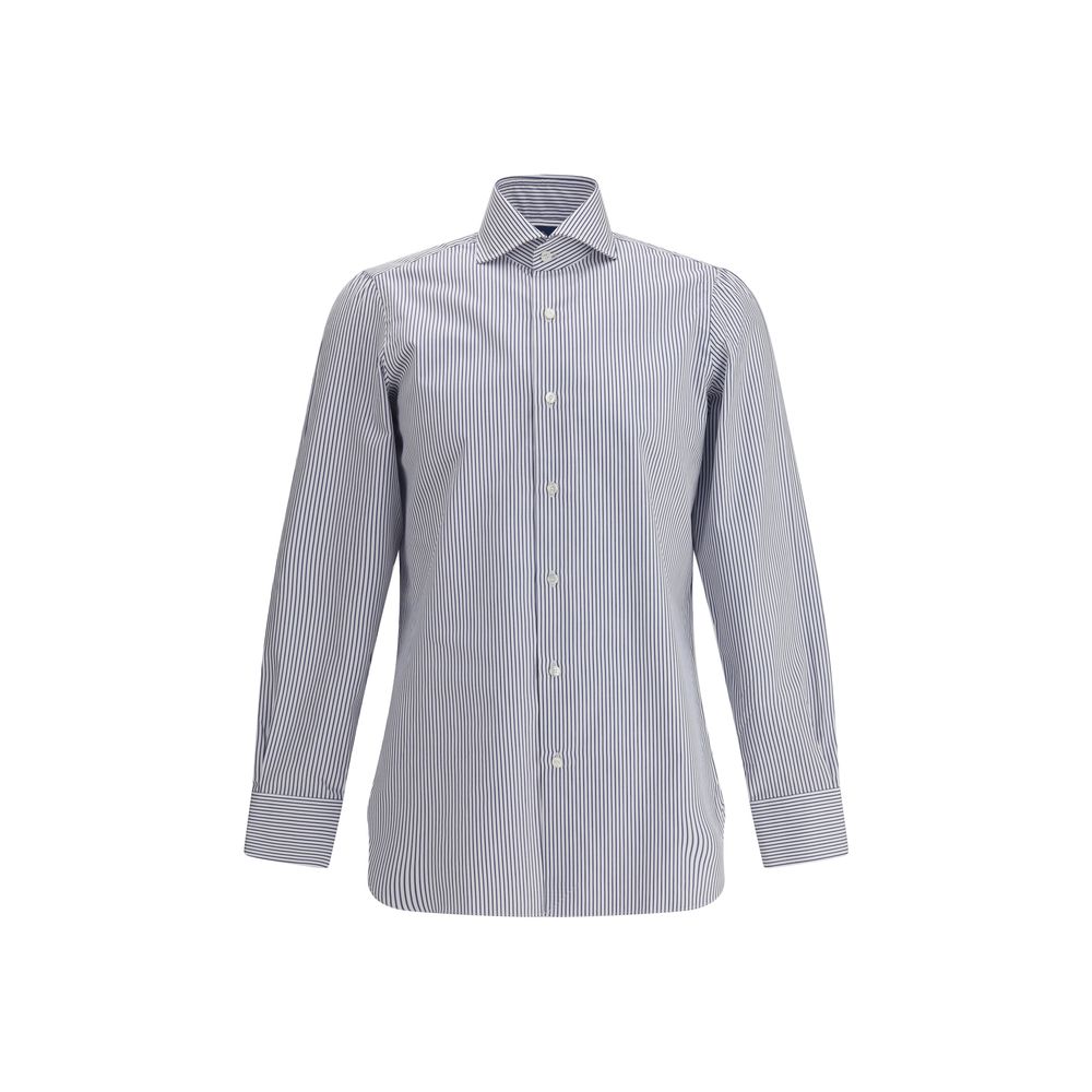 Blue Cotton Pattern Shirt
