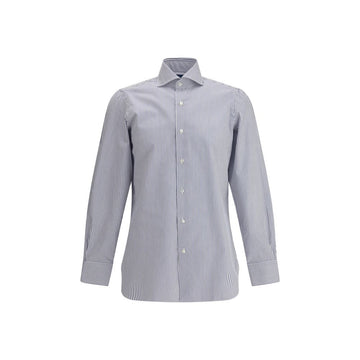 Blue Cotton Pattern Shirt