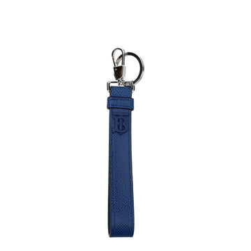 Blue Leather Keychain