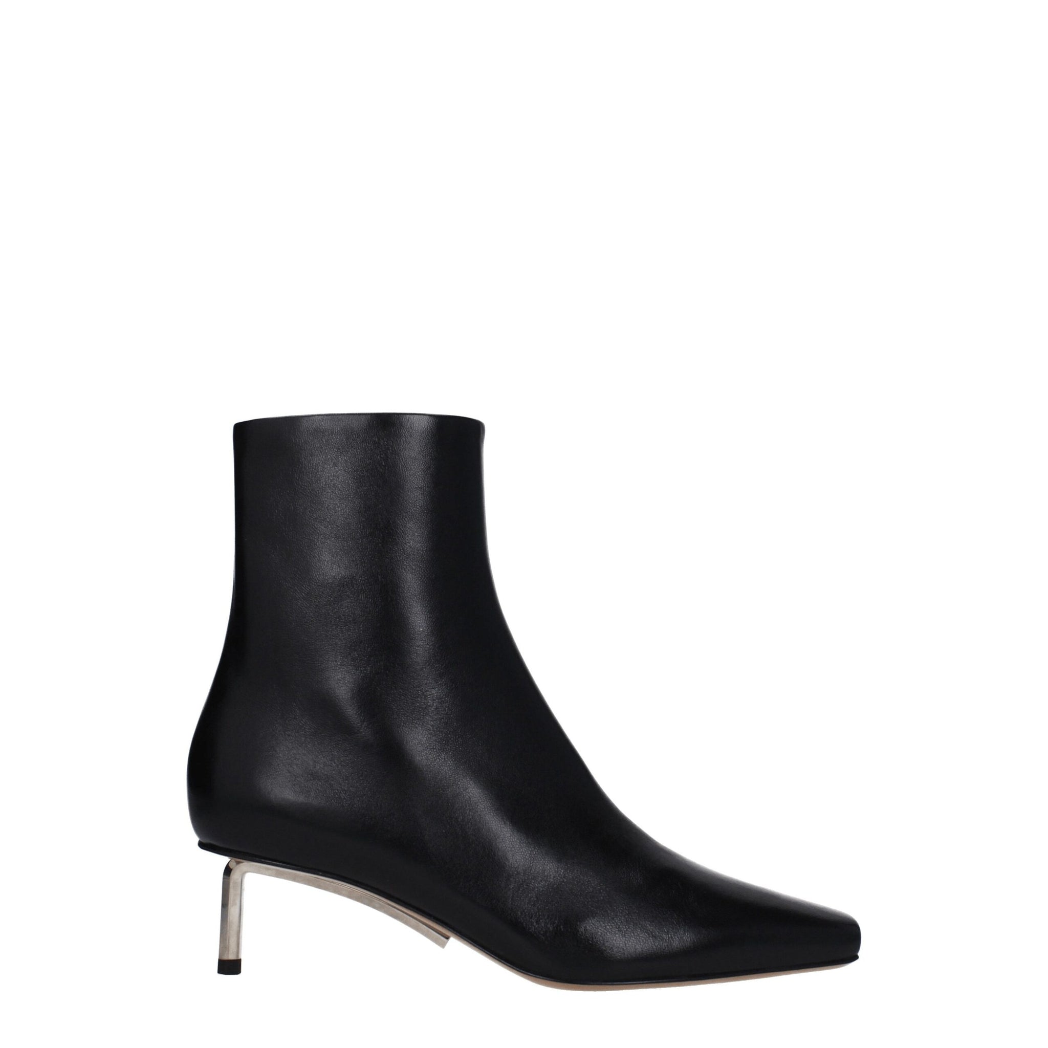 Black Leather Ankle Boots