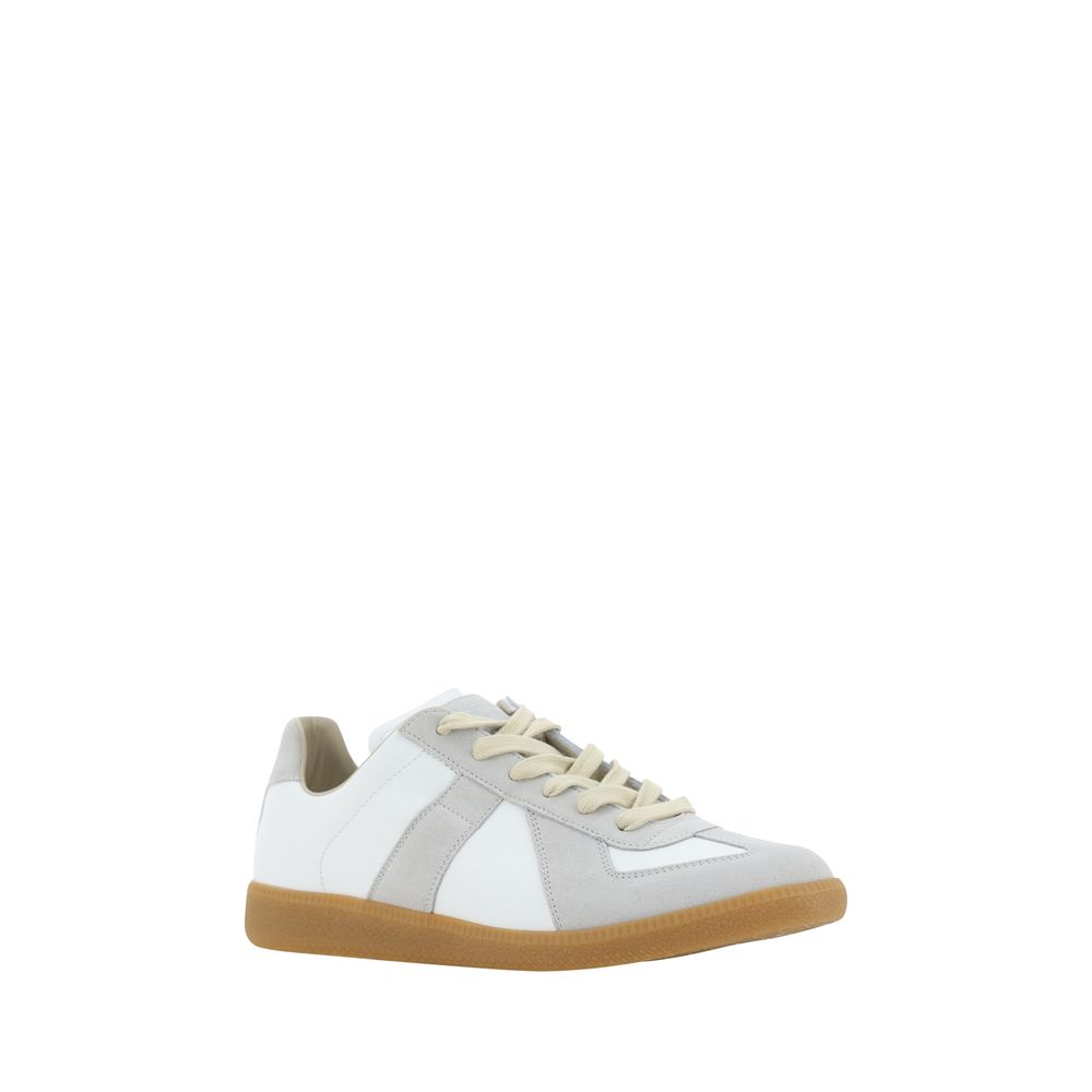 White Rubber Low Top Sneakers