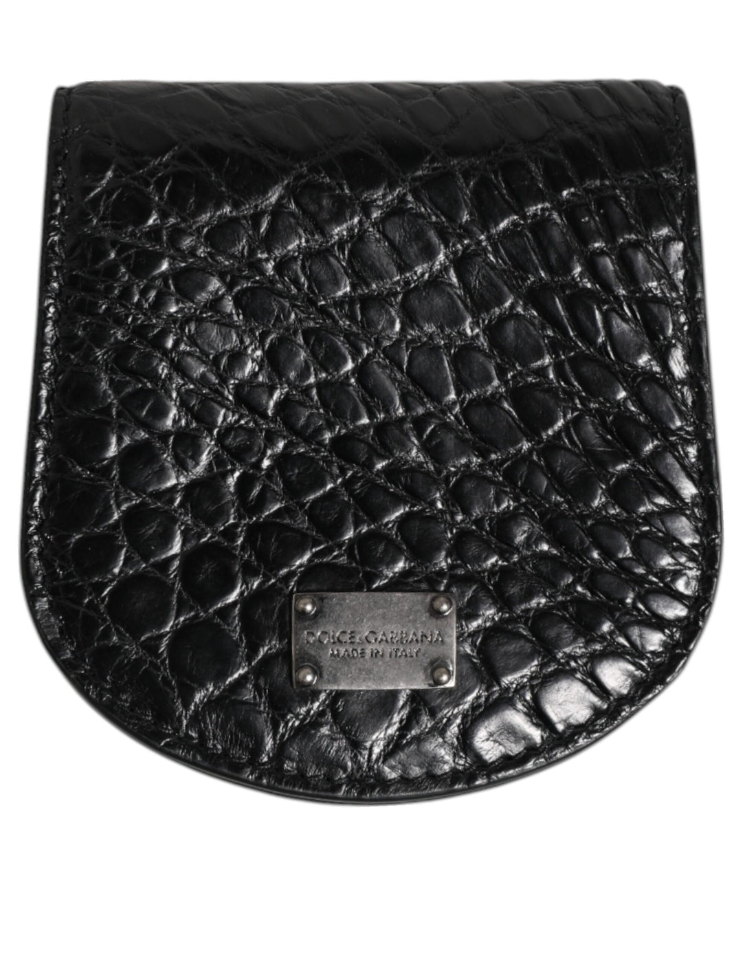 Black Exotic Skin Coin Condom Case Holder Pocket Wallet