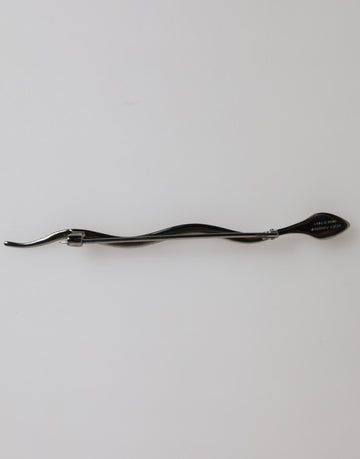 Black Brass Crystal Spilla Serpente Mens Brooch Pin