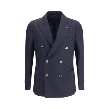 Blue Fleece Wool Blazer