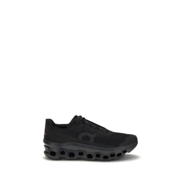 Black Recycled Polyester Athletic Sneakers