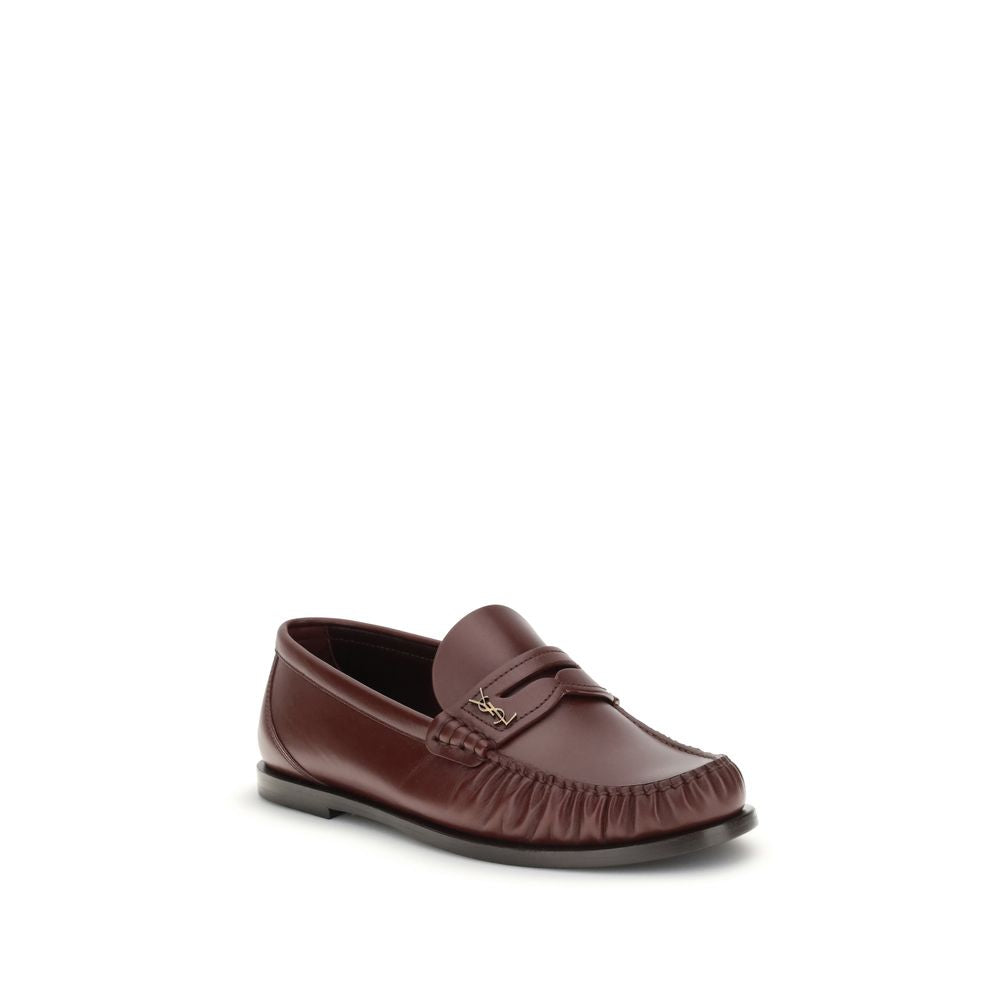 Brown Calf Leather Bos Taurus Slip-On Loafers
