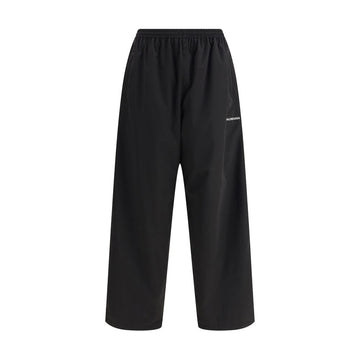 Black Polyester Casual Pants