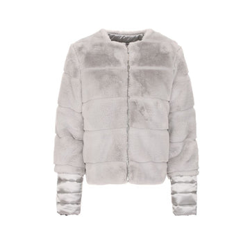 Gray Polyester Jackets & Coat