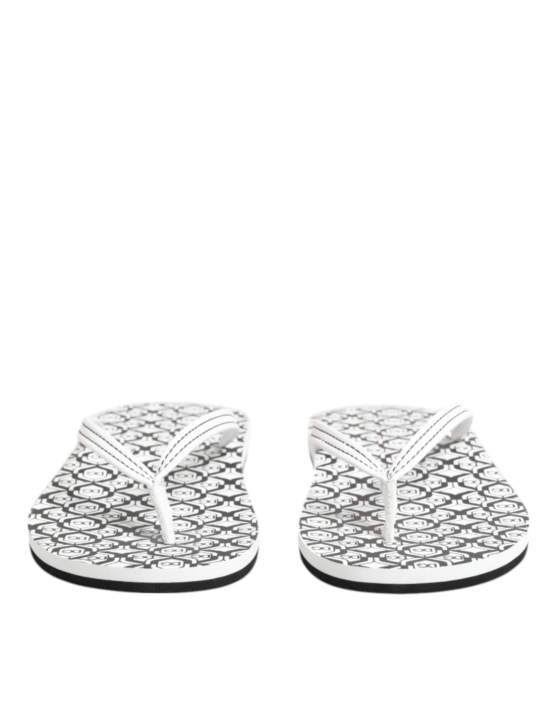 Black White Logo Beachwear Flats Slipper Shoes