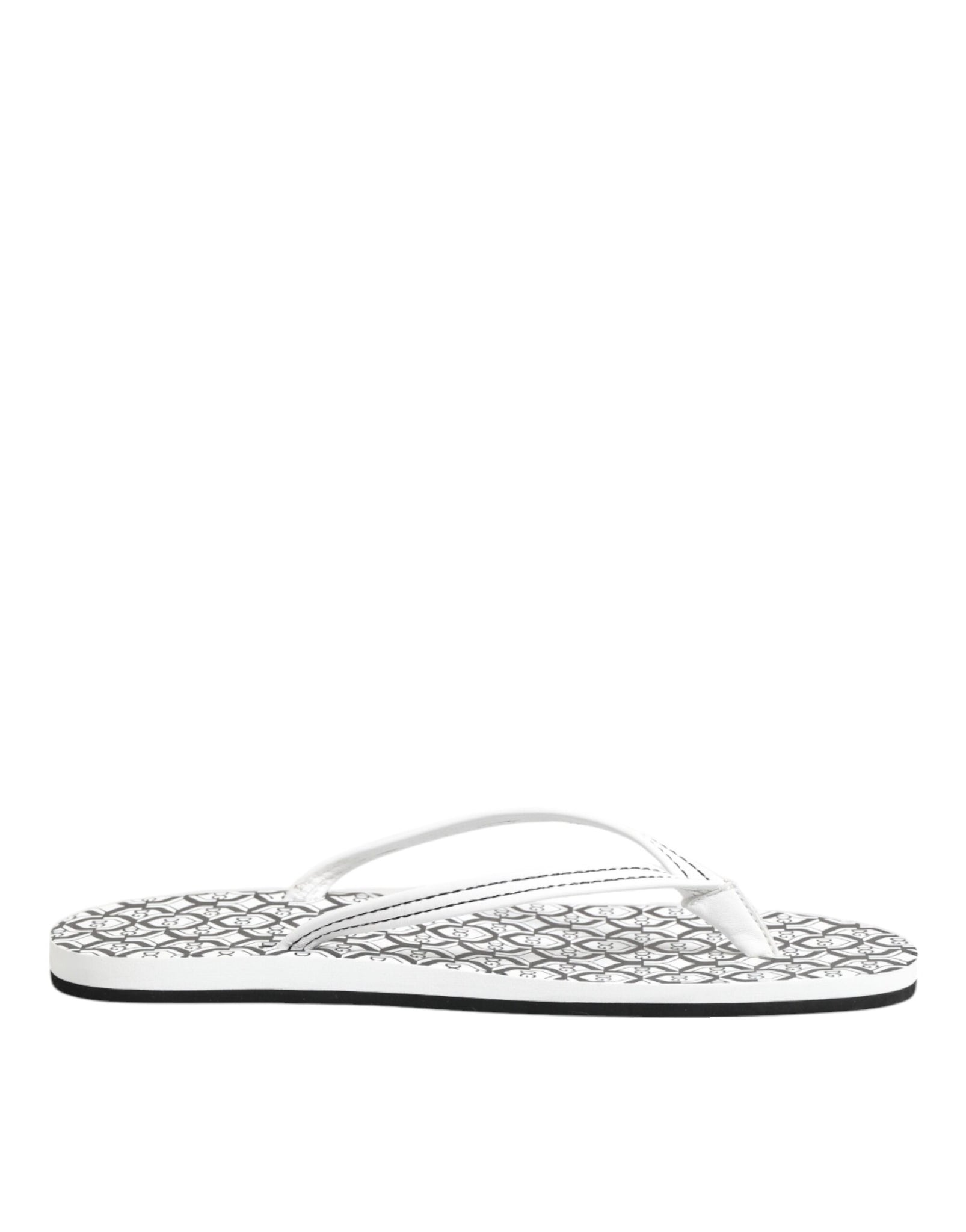 Black White Logo Beachwear Flats Slipper Shoes