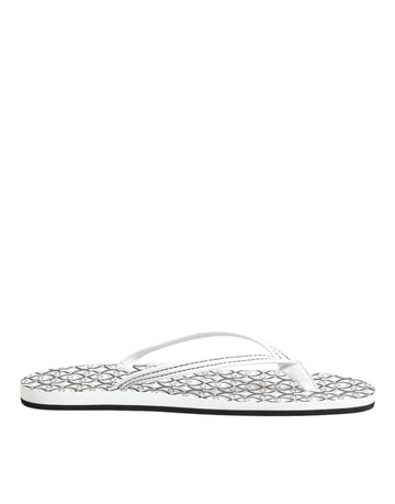 Black White Logo Beachwear Flats Slipper Shoes