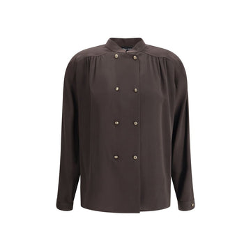 Brown Silk Shirt
