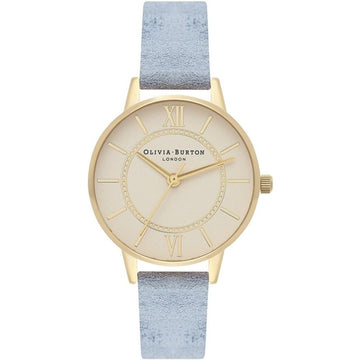 Blue Artificial Leather Dress Watch