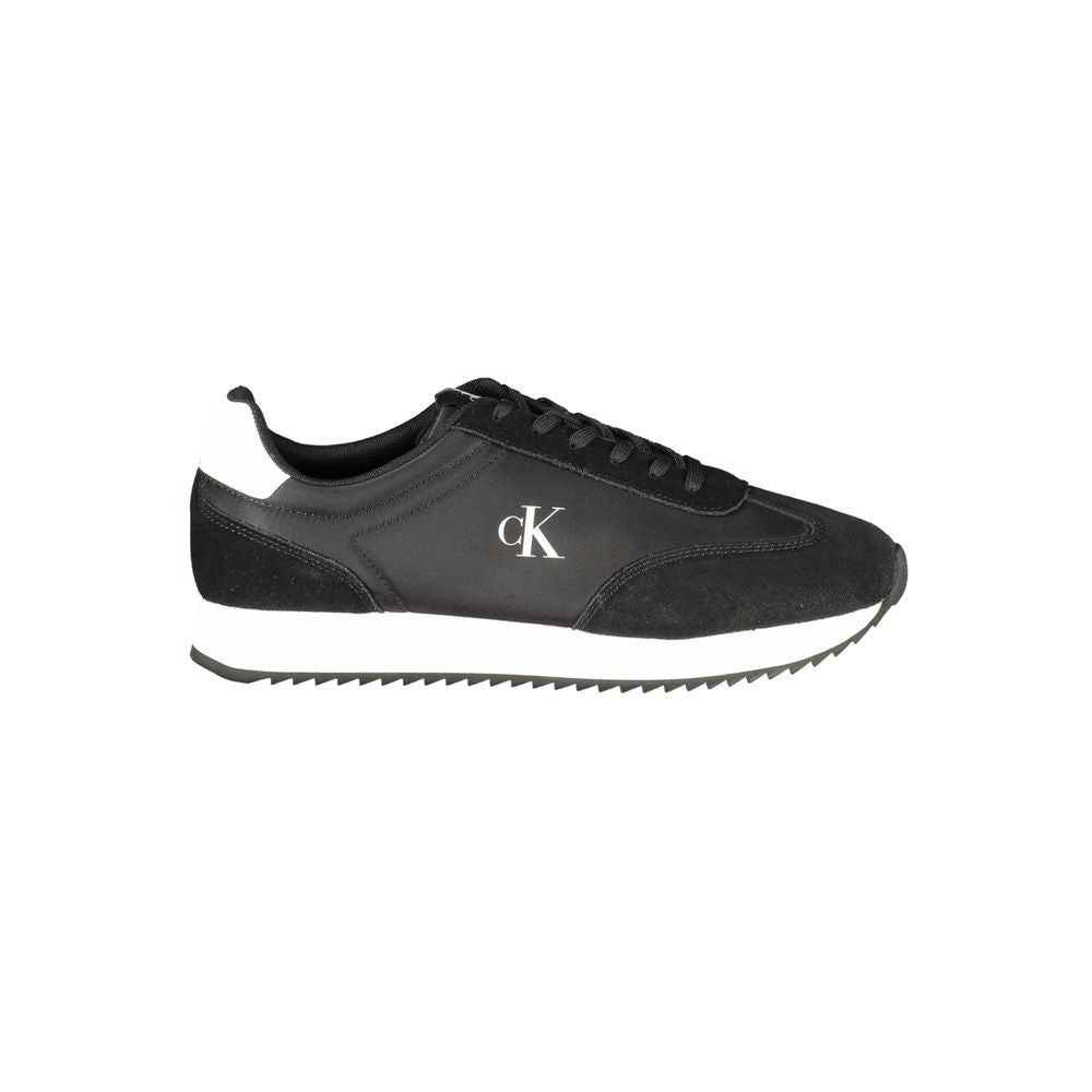 Black Leather Men Sneaker
