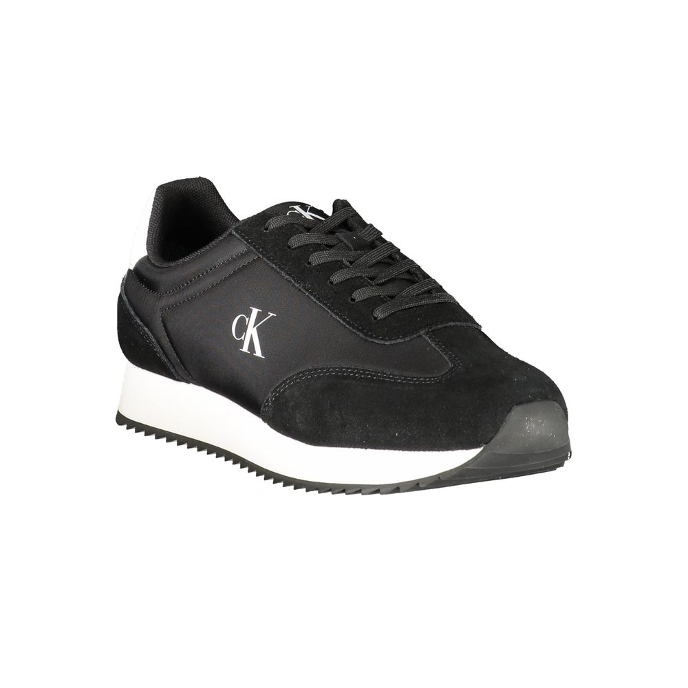 Black Leather Men Sneaker