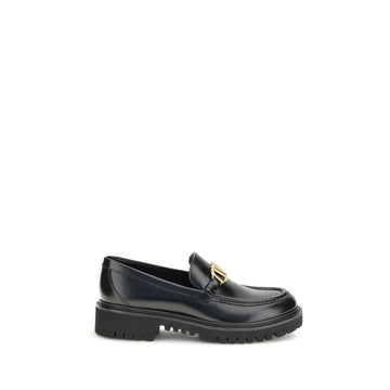 Black Leather Slip-On Loafers