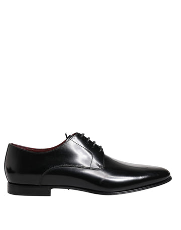 Men Dress Black Calfskin Leather Derby Shoes