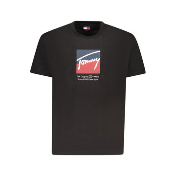 Black Cotton Men T-Shirt