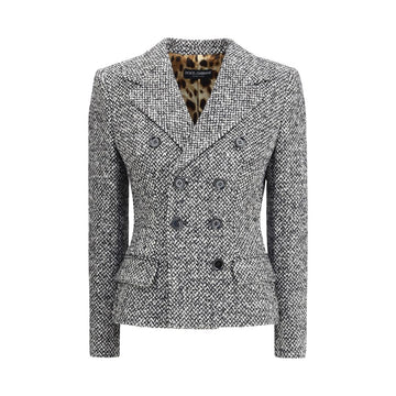 Gray Fleece Wool Blazer