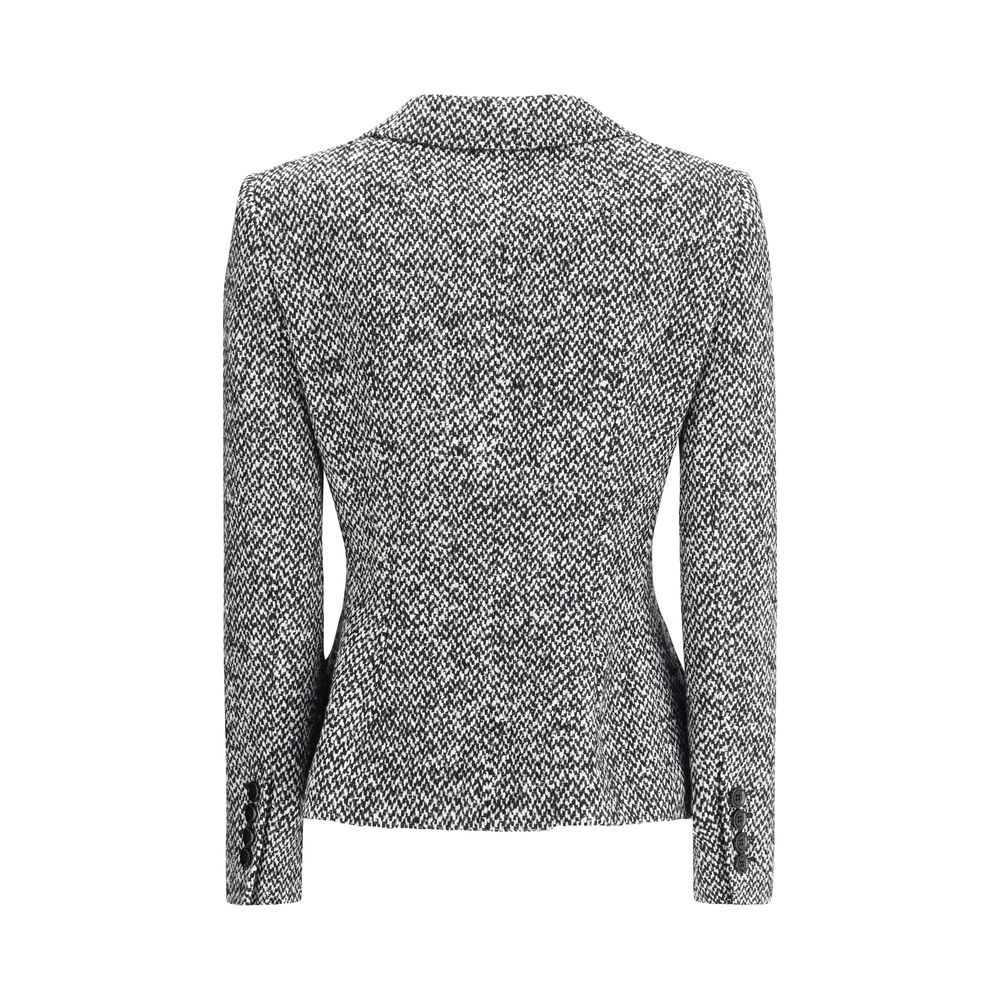 Gray Fleece Wool Blazer