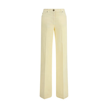 Yellow Cotton Straight-Leg Jeans