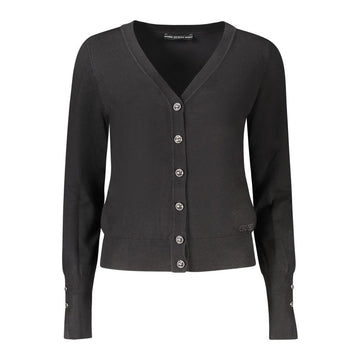 Black Viscose Women Cardigan