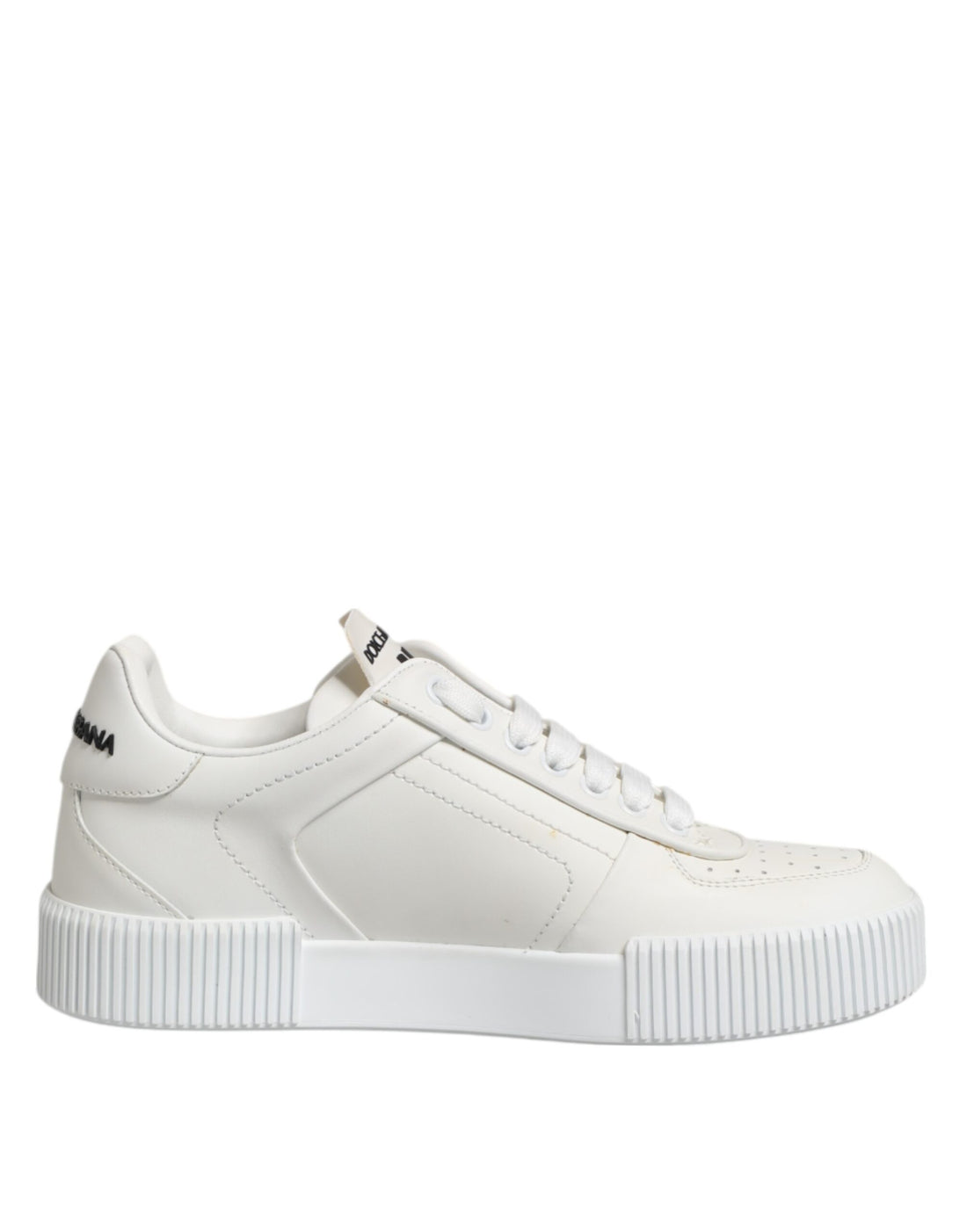 White Miami Leather Low Top Sneakers Shoes